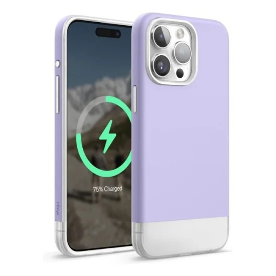 Cover Iphone 15 Pro Max Magsafe Elago - Purple - Transparent